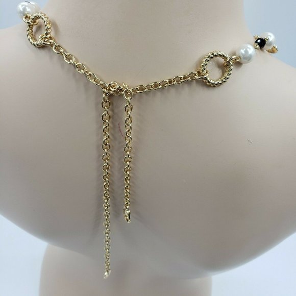 Talbots Single Strand Pearl White Necklace 40" - Picture 7 of 11